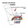 Uscator rufe Ertone MN89U, fabricat din metal, suprafata utilizabila 18m, suporta 18 kg rufe, Inox