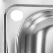 Chiuveta bucatarie pentru blat SANITEC N-205, 50x40 cm, Inox satin