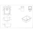 Chiuveta bucatarie SERO HBC-9600, 400x500 mm, adancime cuva 200 mm, granit , Bej latte