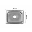 Chiuveta Sanitec SN9026, pentru blat 60X43 cm , anticalcar, inox