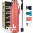 Termos Izolant cu Perete Dublu BAABN, 500ml pentru Camping, Drumeții, Fitness, Sticla de apa din Otel inoxidabil, Anti-Scurgere