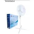Ventilator cu picior VEN-2, 50W, 40 inch, 3 viteze, inaltime reglabila, alb