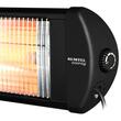 Radiator electric cu infrarosu KUMTEL EX25, 2500W, Termostat, Corp metalic, Protectie 20 IP, Negru