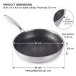 Tigaie inox antiaderenta tip fagure 24cm Hausberg HB-H LUX 844 inductie 2mm