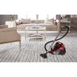 Aspirator fara sac Hausberg HB-2820RS, 2200 W, 4.5 litri, 85dB, filtru lavabil, sistem multi-ciclon, Negru/Rosu