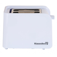 Prajitor de paine Hausberg HB-195A, 750 W, 2 felii, functie decongelare, functie reincalzire, 6 trepte putere, Alb