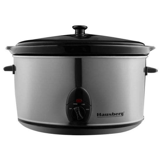 Oala Electrica cu capac Hausberg HB-1300, sticla termorezistenta, 3.5 L, 200 W