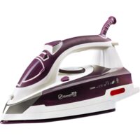 Fier de calcat Hausberg HB-7809MR, Ultra Slide, Talpa Ceramica, 2300W, 390ml, Alb/Maro