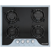 Plita Incorporabila Hausberg HB-564, 4 arzatoare, Gaz, Design modern, Sticla