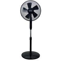 Ventilator cu picior Hausberg HB-5200 Speed, 40W-55W, 40 cm, 3 viteze, timer 1-2 ore, oscilatie, inaltime reglabila, negru