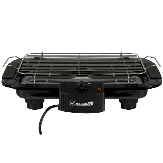 Gratar electric Hausberg HB530, 2000W, 48 X 35.5 cm, Termostat, Negru