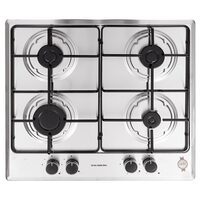 Plita incorporabila Hausberg HB-555, aprindere electrica, gaz, 4 arzatoare, sistem siguranta, Inox