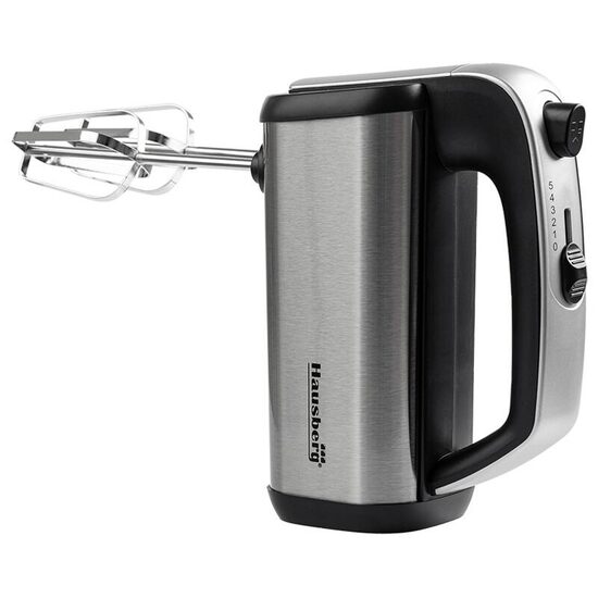 Mixer de Mana HAUSBERG HB-4201NG, 5 viteze, Motor din cupru, 250W-400W, Carcasa Inox, Negru
