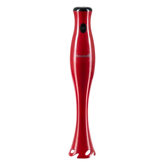 Blender de mana Hausberg HB-7669RS, 350 W, Lama din otel inoxidabil, Ax interior din otel inoxidabil, Rosu