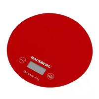 Cantar de bucatarie Hausberg HB-6010RS, 5kg Functie Tara, Oprire automata, Rosu