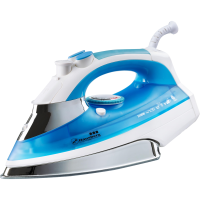Fier de calcat Hausberg HB-7806BL, 2300W, 360ml, talpa ceramica, jet abur 16,7g/min, abur verticala 25g/min, sistem antipicurare, sistem autocuratare, Alb/Albastru
