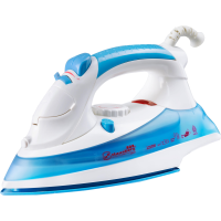 Fier de calcat Hausberg HB-7805BL, 2300W, 165ml, talpa ceramica, jet abur 12g/min, abur verticala 25g/min, sistem antipicurare, sistem autocuratare, Alb/Bleu