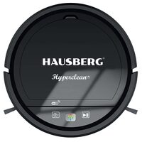 Robot de aspirare Hausberg HB3005, WiFi, 20W, aspirator si mop,  control vocal, curata suprafata 90-120m/2,  Autonomie 2 ore, recipient praf 350ml,  Nivel zgomot 65 dB, Negru
