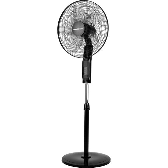 Ventilator cu picior Hausberg HB-5850NG, 60 W, 3 viteze, diametru 42 cm, functie de oscilatie 90 grade dreapta - stanga, inaltime reglabila, numar elice 5, functionare silentioasa si flux de aer puternic, negru