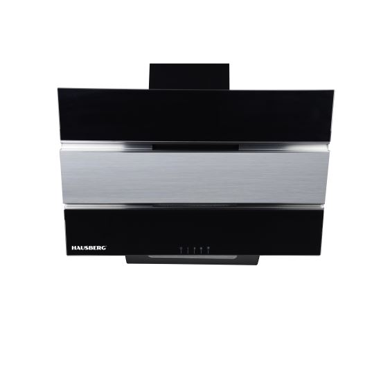 Hota Incorporabila decorativa Hausberg HB-1825NG, 60 cm, putere de absorbtie 450m3/h, Filtru aluminiu, Negru