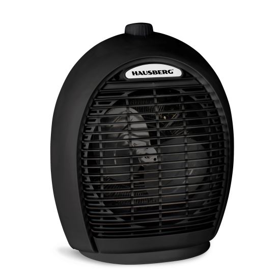 Aeroterma Hausberg HB-8505NG, 2000 W, 3 trepte de putere, sistem de siguranta, Negru