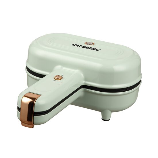 Aparat electric pentru placinta HAUSBERG HB-3564, 550-650W, Placa de incalzire cu doua laturi, Termostat, Adancime 13cm, Bachelita