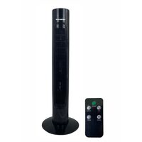 Ventilator turn Hausberg HB-5951NG, 60W, 32 inch, 3 moduri, 3 viteze, telecomanda, touch, negru