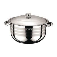 Oala inox cu capac metalic Ertone MN-534, 24 cm, 6.3 L