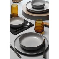 Serviciu de masa Moderna Colore Matte, 24 piese, 6 persoane, portelan, gri mat, kutahya porselen