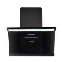 Hota decorative HAUSBERG HB-1855, 1000 mc/h, 3 viteze, 180 W, latime 90 cm, sticla, Negru