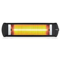 Radiator electric cu infrarosu KUMTEL EX25, 2500W, Termostat, Corp metalic, Protectie 20 IP, Negru