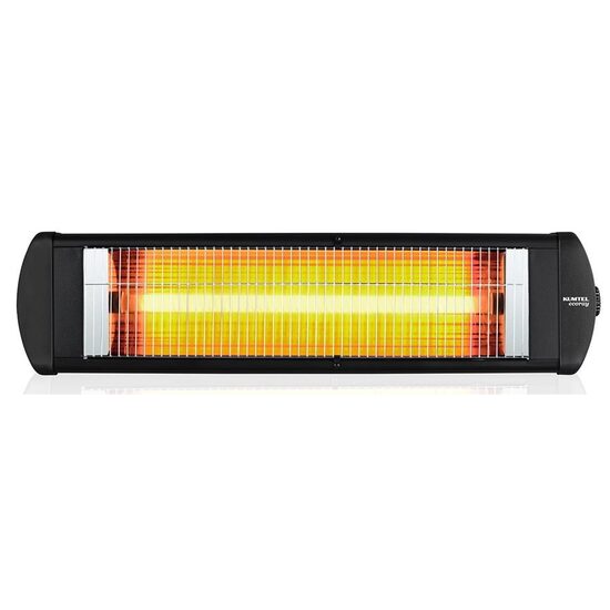 Radiator electric cu infrarosu KUMTEL EX25, 2500W, Termostat, Corp metalic, Protectie 20 IP, Negru