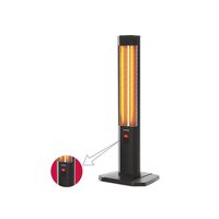 Radiator electric Turn cu Telecomanda KUMTEL MH1200, 1200W, Termostat reglabil, Siguranta la rasturnare, Lampa 3 pozitii, Maner transport, Utilizare vertical, Negru