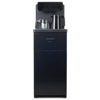 Dozator apa de podea multifunctional HAUSBERG HB-6030NG, cu amplasarea bidonului la baza si Tea Bar, Apa calda/rece, Ceainic, Fierbator, Racire cu compressor, Negru