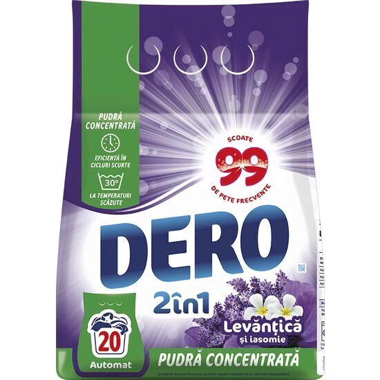 Detergent automat Dero 2in1 Lavanda 20 spalari 1.5Kg
