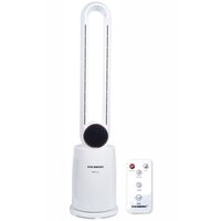 Ventilator turn digital Hausberg HB-5957AB, 65W, 12 viteze, 4 programe, ionizare negativa, temporizator 12h, oscilatie 40°, LED, telecomanda, alb