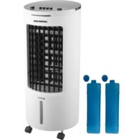 Racitor de aer portabil Hausberg HB-5962AB, 65–80W, rezervor 7.8L, 3 viteze, oscilatie 60°, pachet gheata inclus, alb