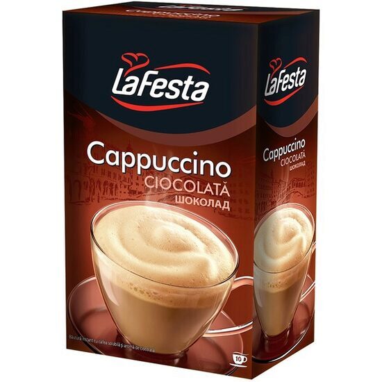 Cafea instant La Festa Cappuccino Ciocolata, 125g, 8 bucati