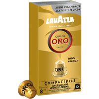 Cafea capsule Lavazza Qualita Oro, compatibile Nespresso, aluminiu, 10x5,7g