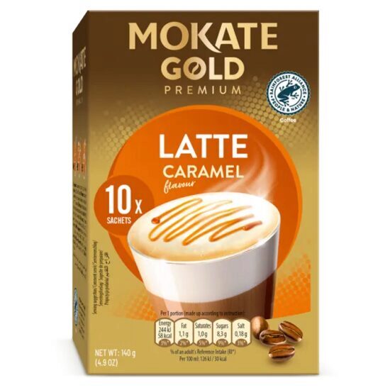Bautura instant Mokate Gold Cappuccino Latte Caramel 10x14g