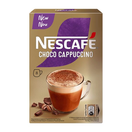 Nescafe Capuccino Choco, 8 plicuri, 112g