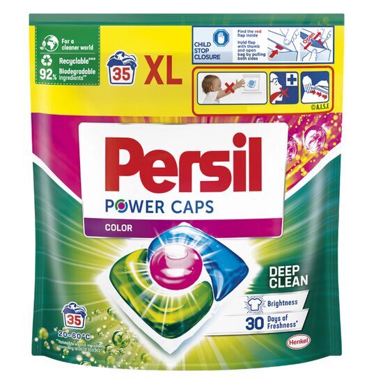 Detergent de rufe capsule Persil Power Caps Color, 35 spalari