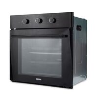 Cuptor incorporabil electric Hausberg HB-8044NG, 58L, 1600W, 8+1 programe, turbo ventilator, timer, email, sticla, gratar, 2 tavi