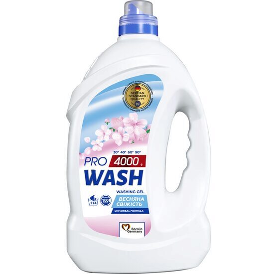 Detergent lichid universal Pro Wash Spring 4l, 114 spalari