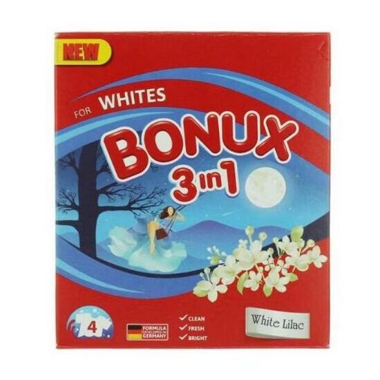 Detergent de rufe Bonux 3 in 1 Automat White Lilac 400 g