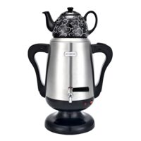Set Samovar Electric,Ceainic Hausberg HB-3644IN, 3.5L,0.8L,Putere 2000W, Argintiu