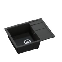 Chiuveta bucatarie Hausberg Delia HBC-9901, compozit, negru, 79 x 50 cm