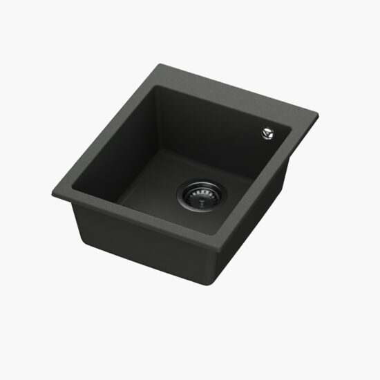 Chiuveta bucatarie Hausberg Sero HBC-9601, compozit, negru, 40 x 50 cm