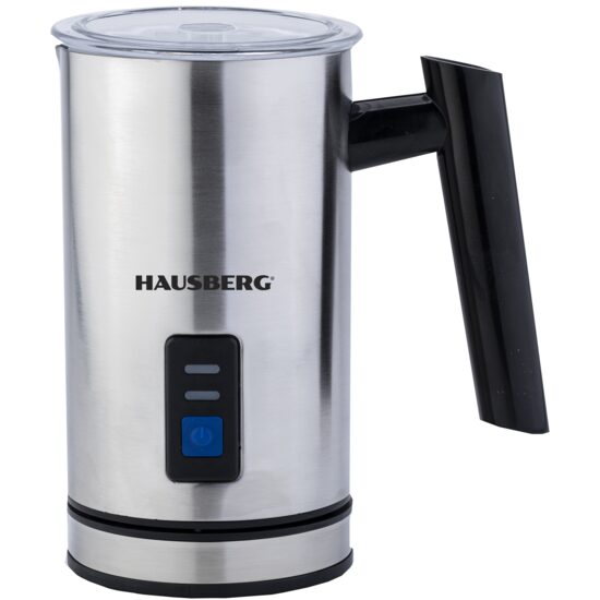 Aparat de spumare si incalzire lapte HAUSBERG HB7678, 500-600 W, 0.30 l, argintiu